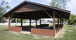 Photo of the Park Road open air covered shelter with picnic tables